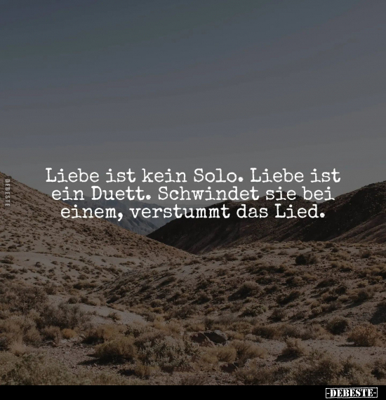 Liebe ist kein Solo. Liebe ist ein Duett.. - Lustige Bilder | DEBESTE.de