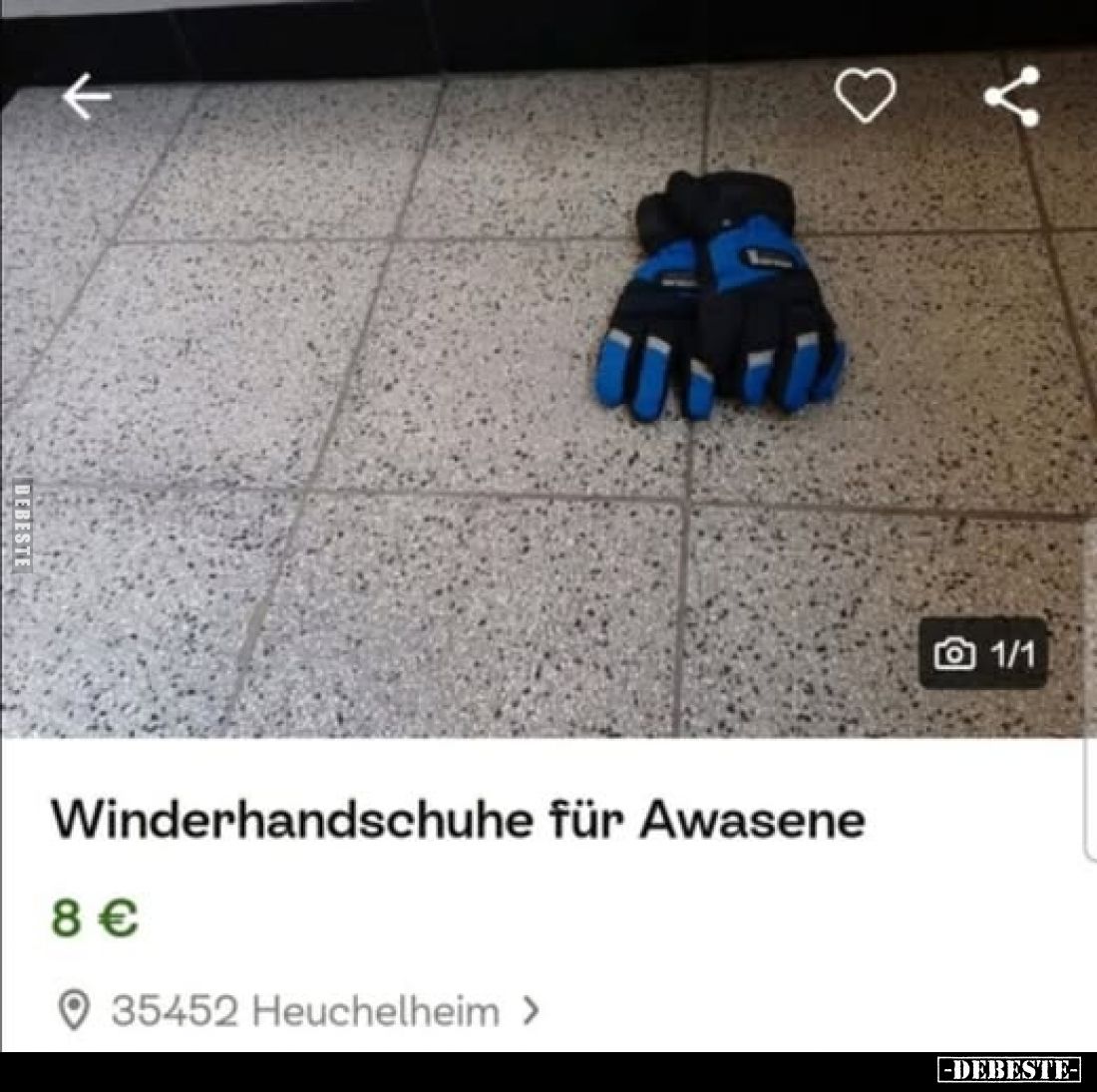 Winderhandschuhe für Awasene.