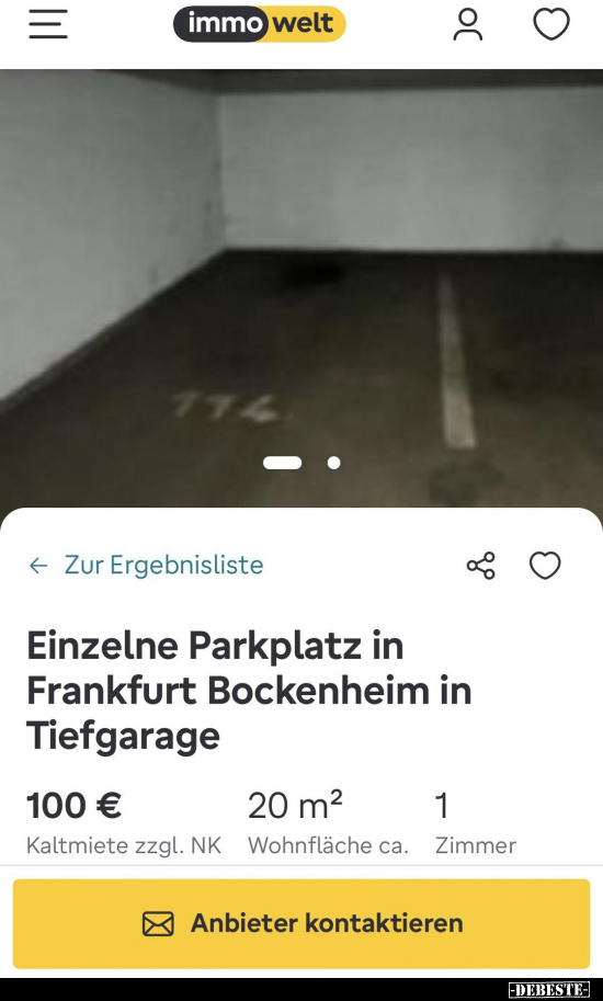 Einzelne Parkplatz in Frankfurt Bockenheim in.. - Lustige Bilder | DEBESTE.de