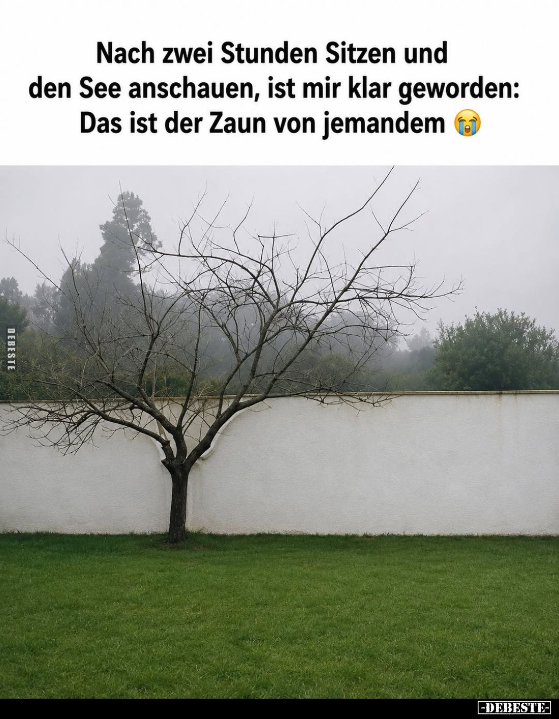 Nach zwei Stunden Sitzen und den See anschauen, ist mir klar geworden:
Das ist der Zaun von jemandem.
