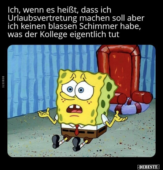 Ich, wenn es heißt, dass ich Urlaubsvertretung machen soll.. - Lustige Bilder | DEBESTE.de