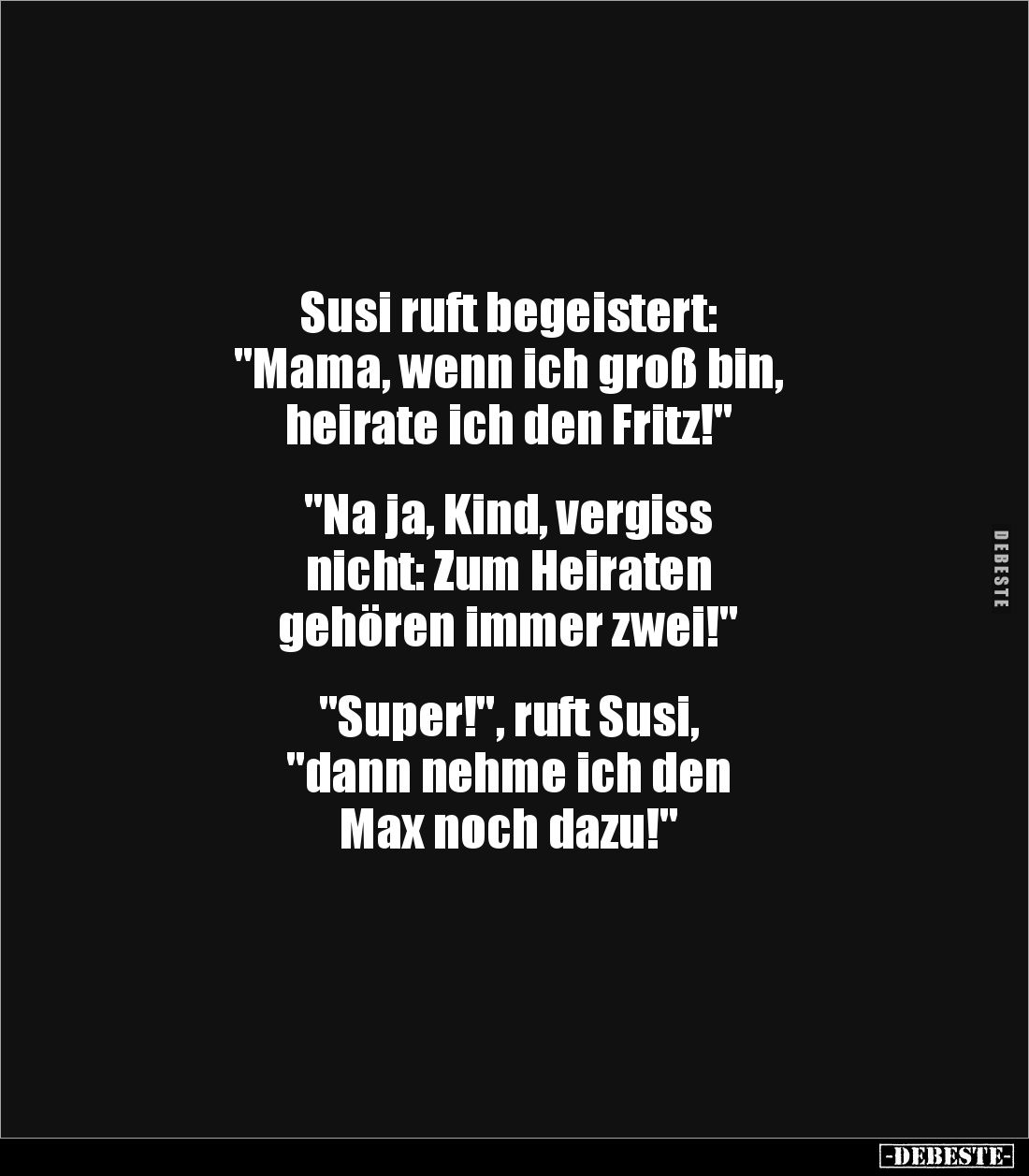 Susi ruft begeistert: "Mama, wenn ich groß bin...." - Lustige Bilder | DEBESTE.de