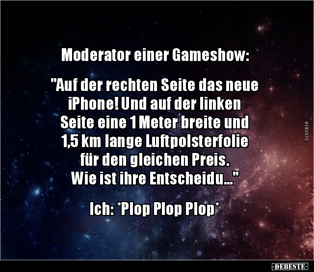 Moderator einer Gameshow: "Auf der rechten Seite das.." - Lustige Bilder | DEBESTE.de
