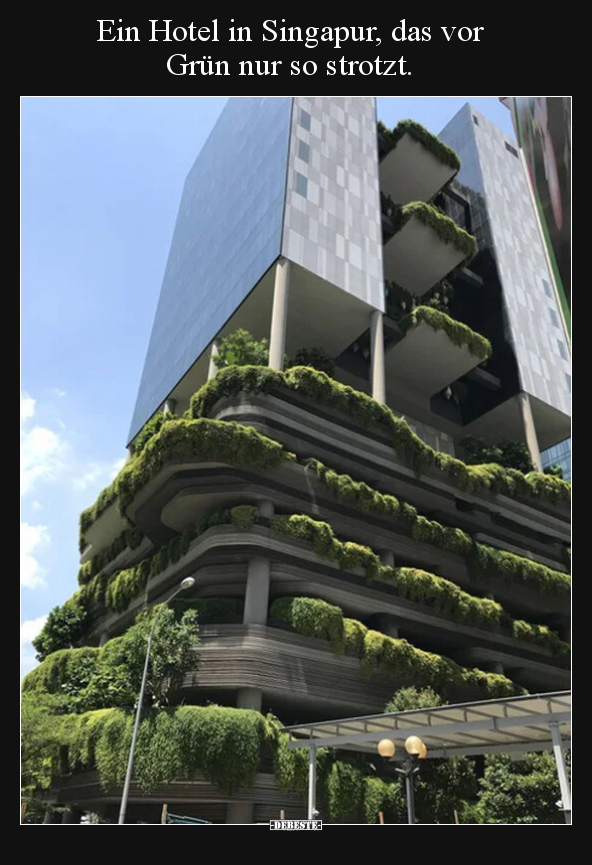 Ein Hotel in Singapur, das vor Grün nur so strotzt... - Lustige Bilder | DEBESTE.de