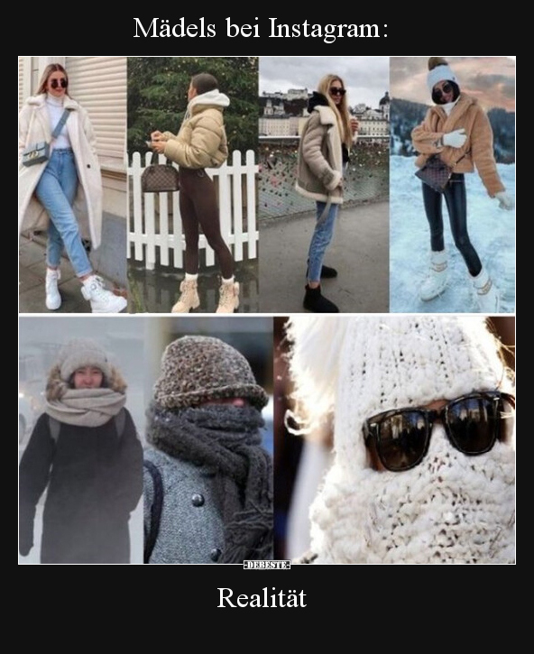 Mädels bei Instagram / Realität