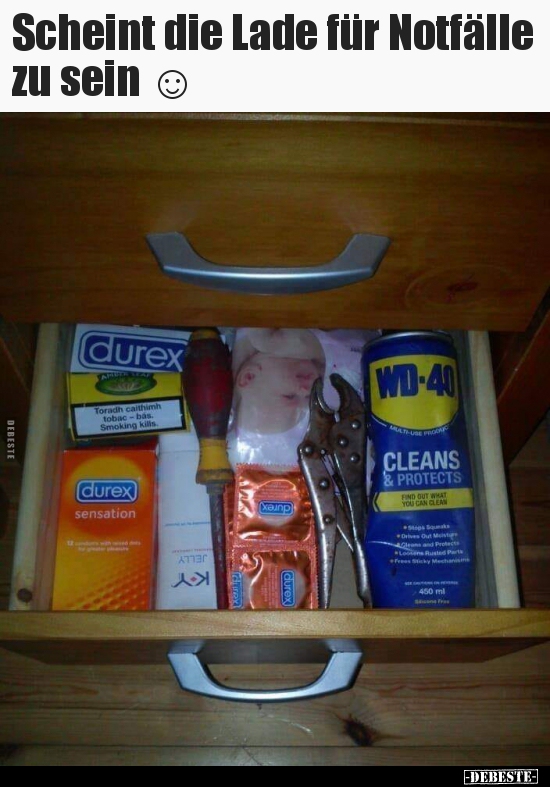 Scheint die Lade für Notfälle zu sein..