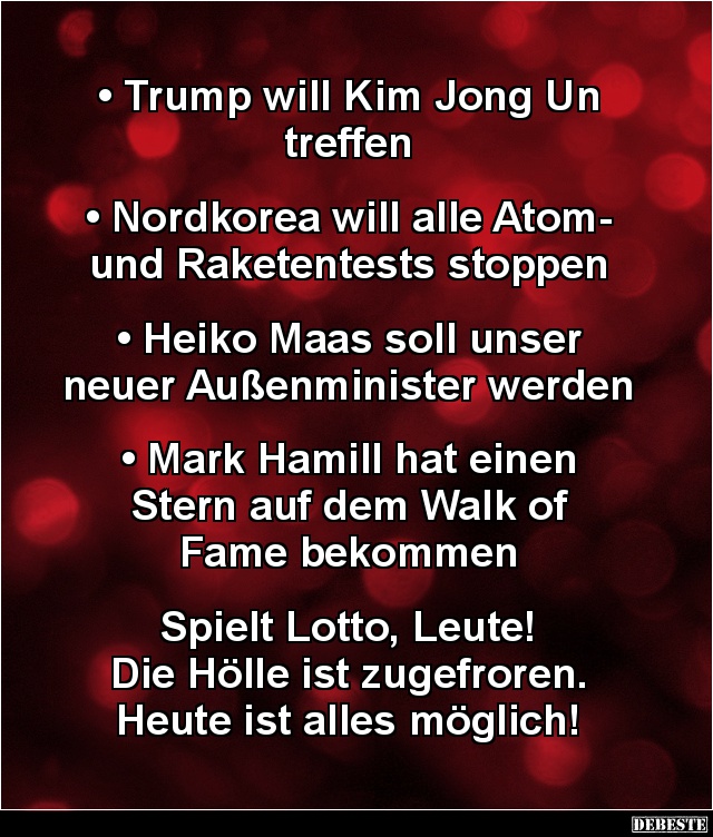 Trump will Kim Jong Un  treffen... - Lustige Bilder | DEBESTE.de