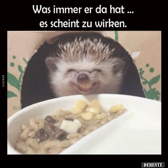 Was immer er da hat...
es scheint zu wirken.