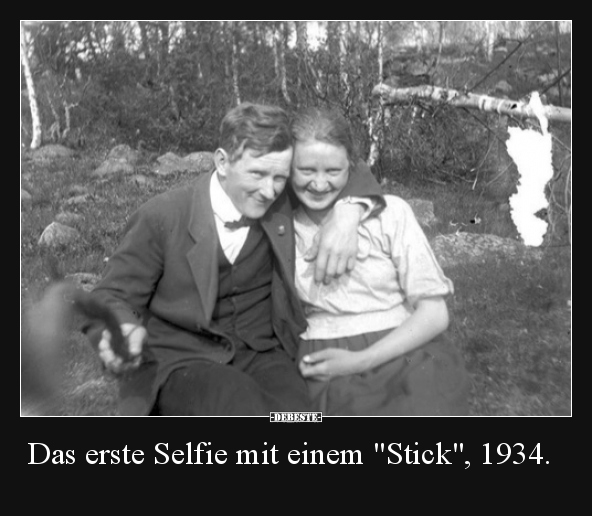 Das erste Selfie mit einem "Stick", 1934... - Lustige Bilder | DEBESTE.de