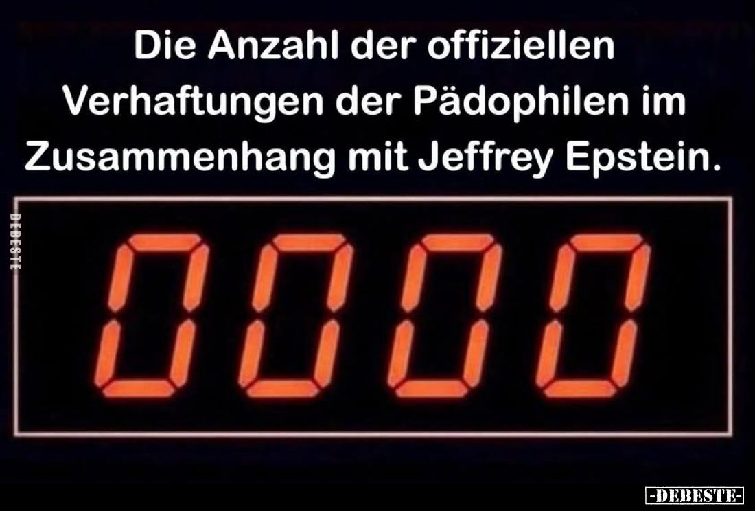Die Anzahl der offiziellen Verhaftungen der Pädophilen im Zusammenhang mit Jeffrey Epstein.