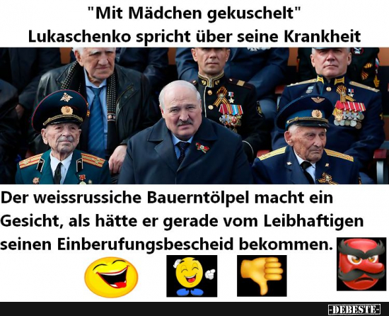 Putins Kumpel sieht aus wie das blühende Leben..... - Lustige Bilder | DEBESTE.de
