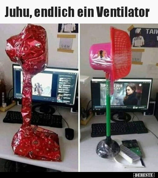 Juhu, endlich ein Ventilator.. - Lustige Bilder | DEBESTE.de