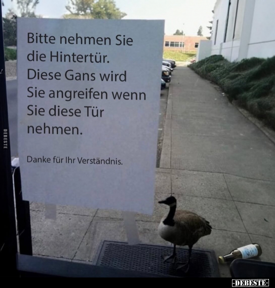 Bitte nehmen Sie die Hintertür.. - Lustige Bilder | DEBESTE.de