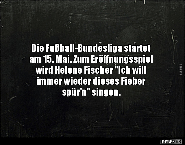 Die Fußball-Bundesliga startet am 15. Mai. Zum.. - Lustige Bilder | DEBESTE.de