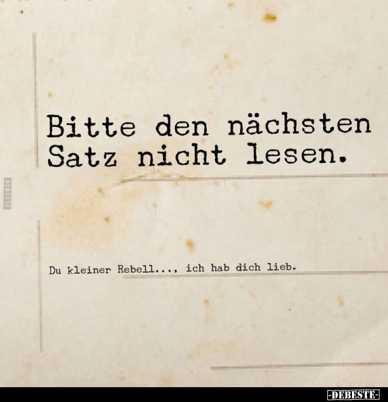 Bitte den nächsten Satz nicht lesen.. - Lustige Bilder | DEBESTE.de