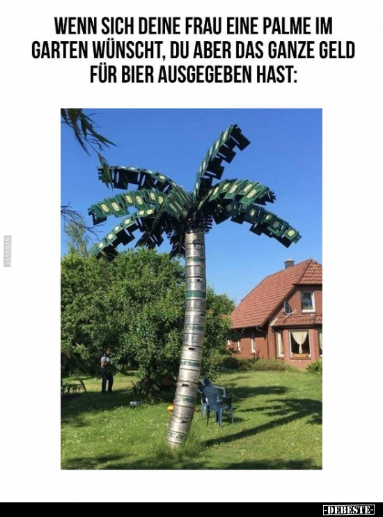 Wenn sich deine Frau eine Palme im Garten wünscht.. - Lustige Bilder | DEBESTE.de