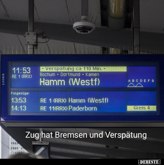 Zug hat Bremsen und Verspätung.. - Lustige Bilder | DEBESTE.de