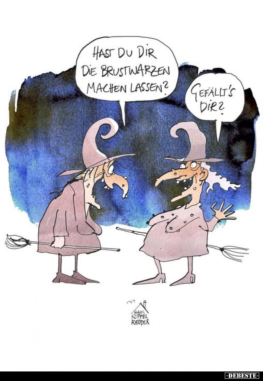 Hast du dir die Brustwarzen machen lassen? -
Gefällt's dir?