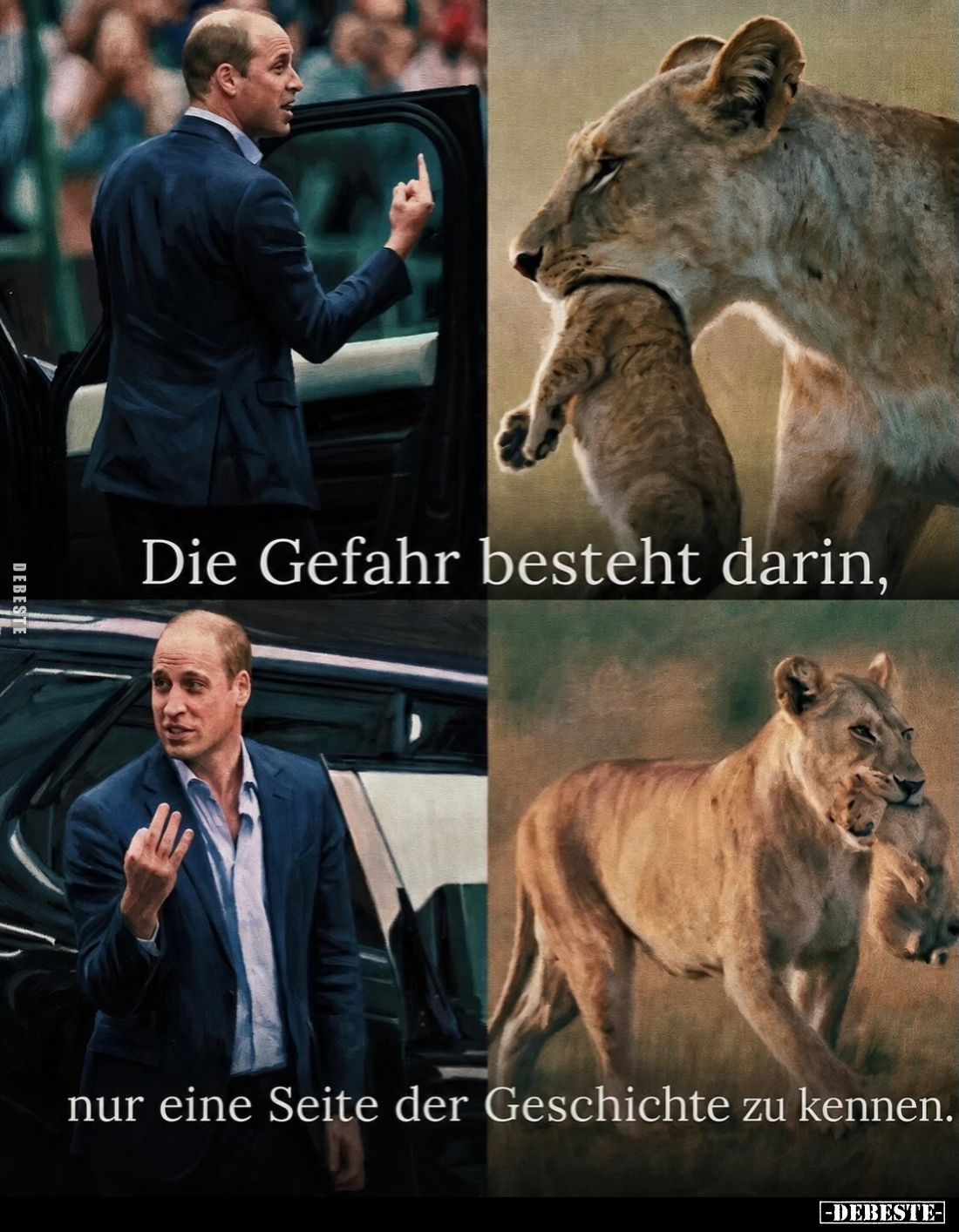 Die Gefahr besteht darin,
nur eine Seite der Geschichte zu kennen.