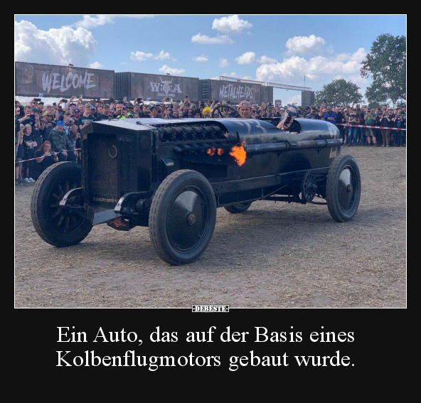 Ein Auto, das auf der Basis eines Kolbenflugmotors gebaut.. - Lustige Bilder | DEBESTE.de