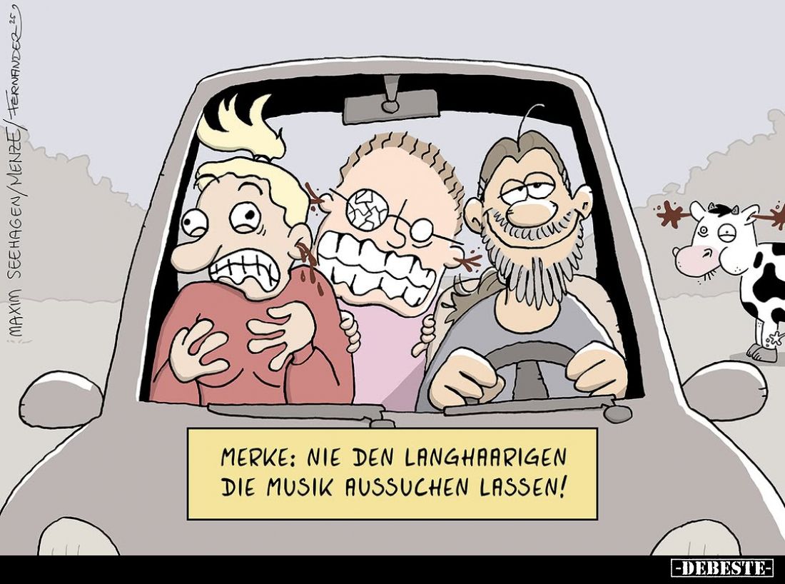 Merke: nie den Langhaarigen die Musik aussuchen lassen!