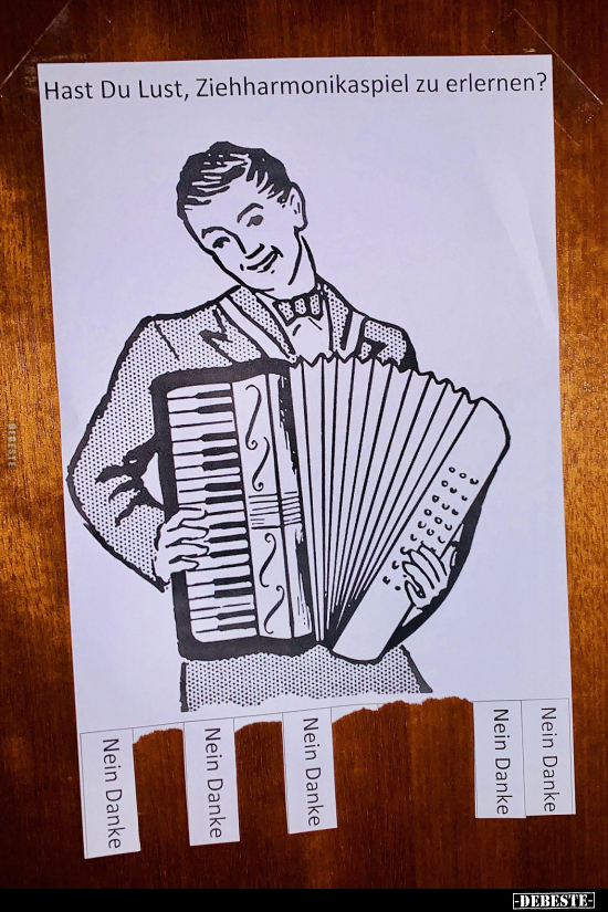 Hast Du Lust, Ziehharmonikaspiel zu erlernen?.. - Lustige Bilder | DEBESTE.de