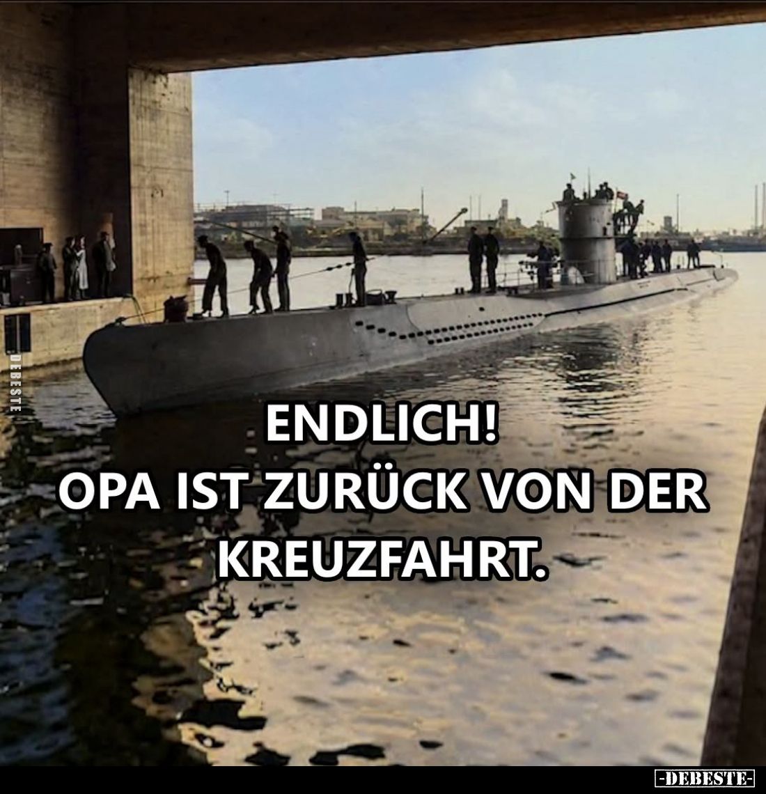 Endlich! Opa ist zurück von der Kreuzfahrt.