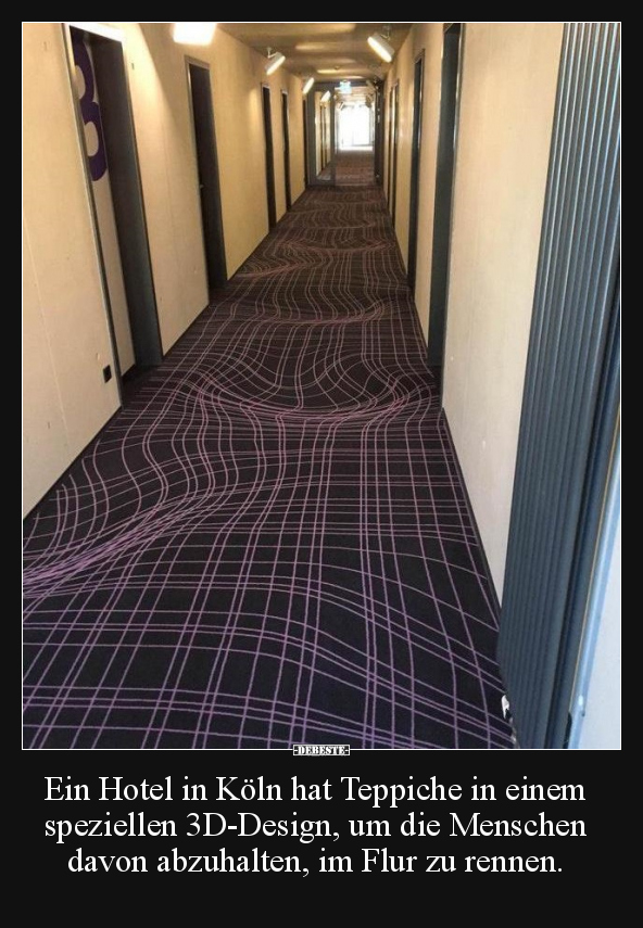 Ein Hotel in Köln hat Teppiche in einem speziellen.. - Lustige Bilder | DEBESTE.de