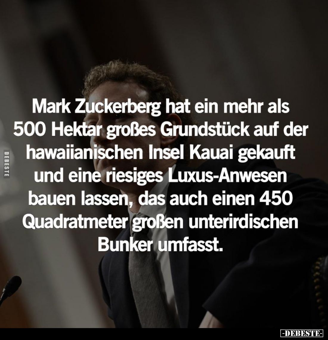 Mark Zuckerberg hat ein mehr als 500 Hektar großes Grundstück auf der hawaiianischen Insel Kauai gekauft und eine riesiges Lu...