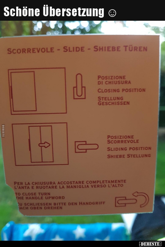 Schöne Übersetzung ☺..