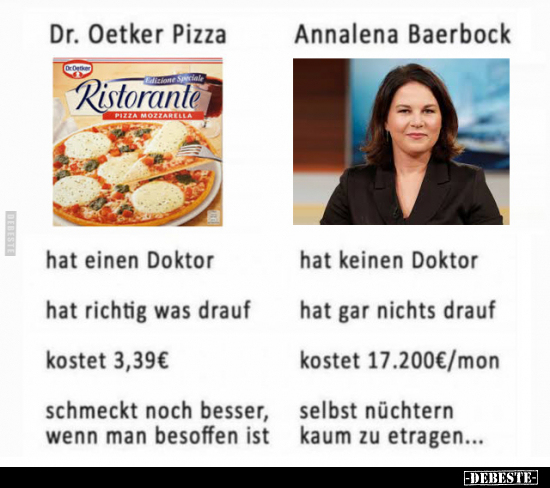 Dr. Oetker Pizza.. Annalena Baerbock.. - Lustige Bilder | DEBESTE.de