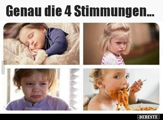 Genau die 4 Stimmungen...