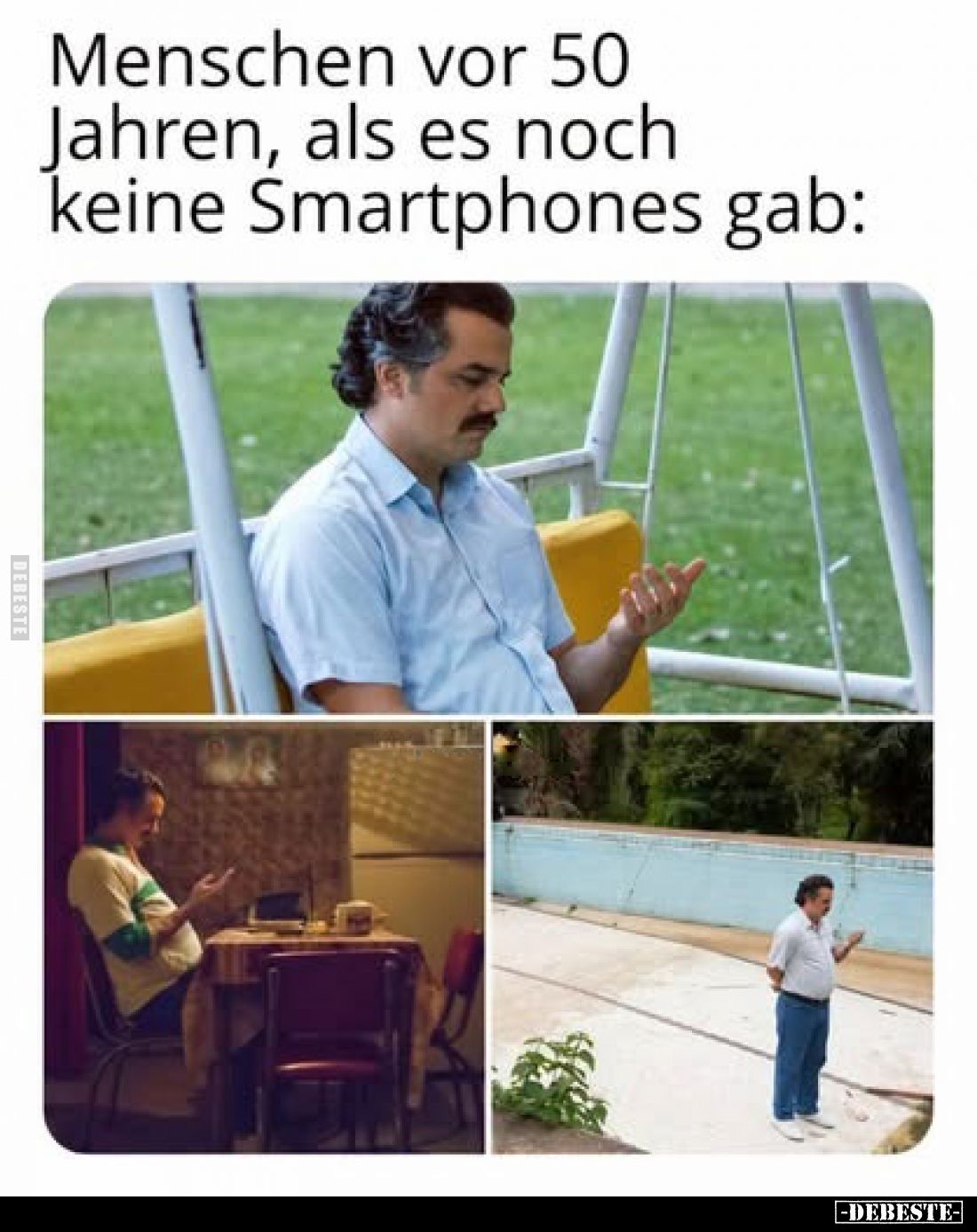 Menschen vor 50 Jahren, als es noch keine Smartphones gab: