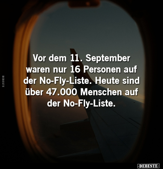 Vor dem 11. September waren nur 16 Personen auf der.. - Lustige Bilder | DEBESTE.de