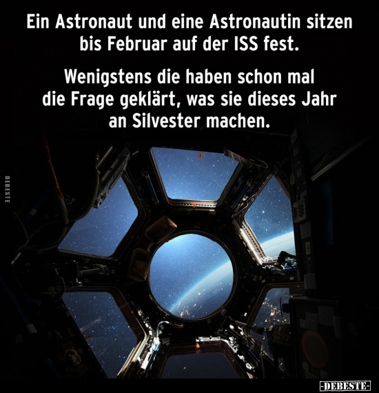 Ein Astronaut und eine Astronautin sitzen bis Februar auf.. - Lustige Bilder | DEBESTE.de