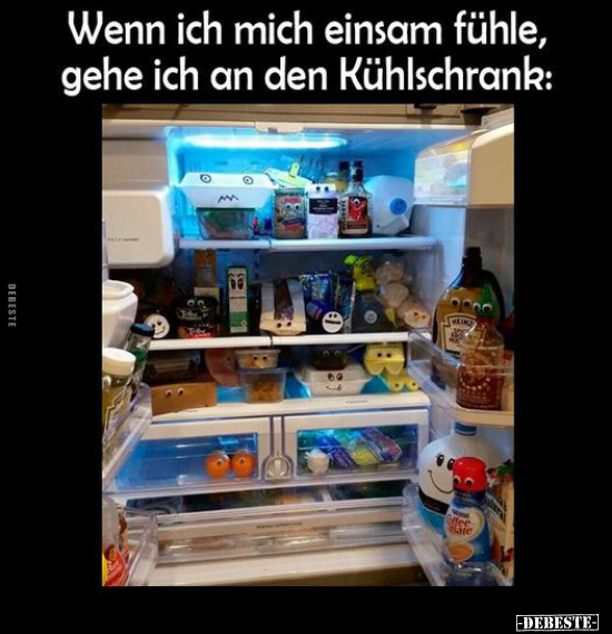 Wenn ich mich einsam fühle, gehe ich an den Kühlschrank.. - Lustige Bilder | DEBESTE.de