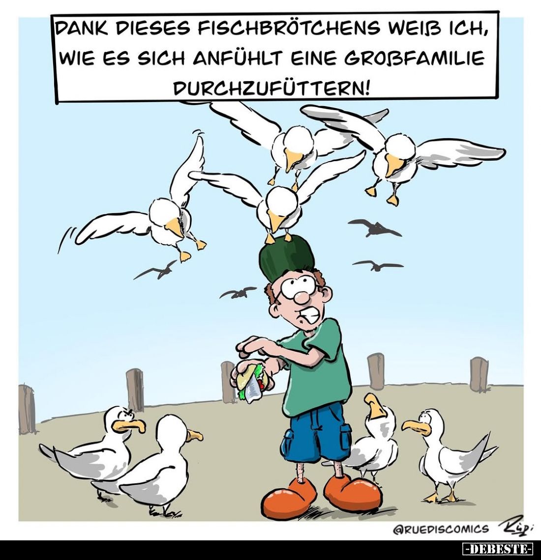 Dank dieses Fischbrötchens weiß ich, wie es sich anfühlt eine Großfamilie durchzufüttern!