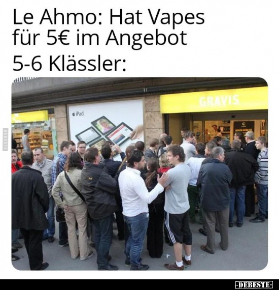 Le Ahmo: Hat Vapes für 5€ im Angebot.. - Lustige Bilder | DEBESTE.de