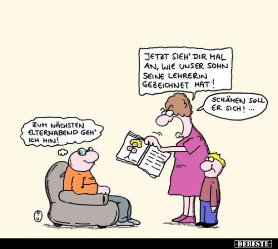 Jetzt sieh' dir mal an, wie unser Sohn seine Lehrerin.. - Lustige Bilder | DEBESTE.de