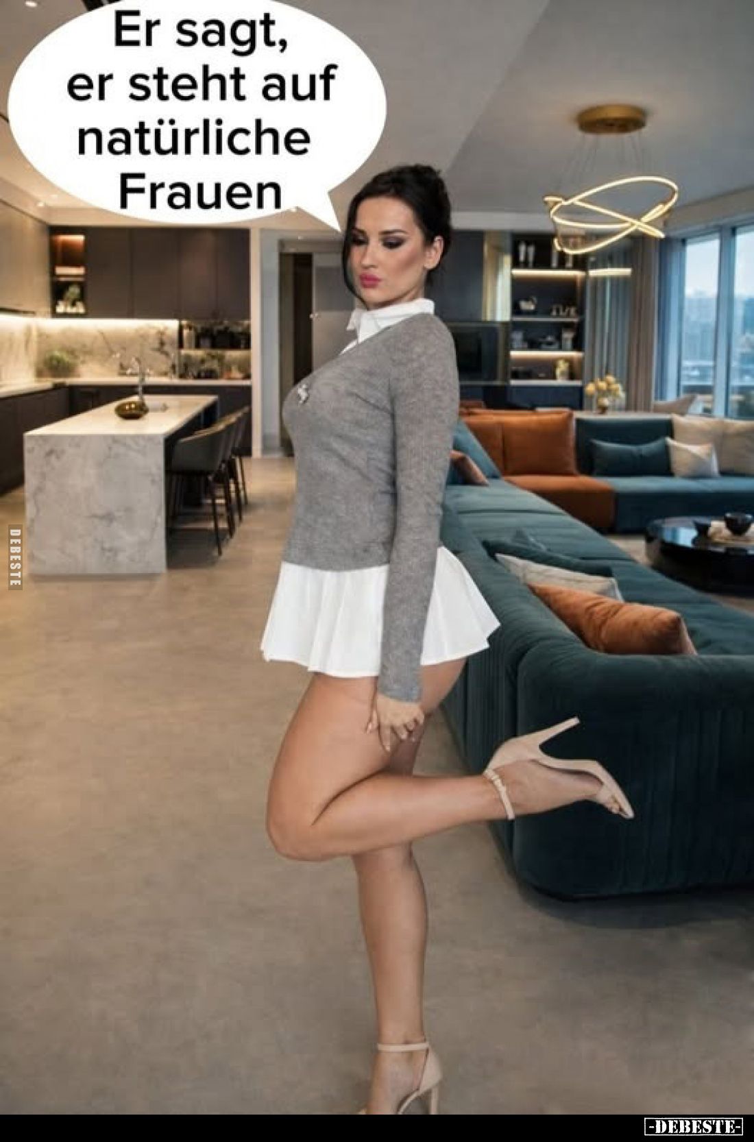 Er sagt, er steht auf natürliche Frauen