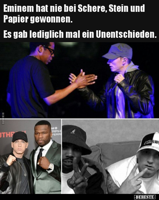 Eminem hat nie bei Schere, Stein und Papier gewonnen... - Lustige Bilder | DEBESTE.de
