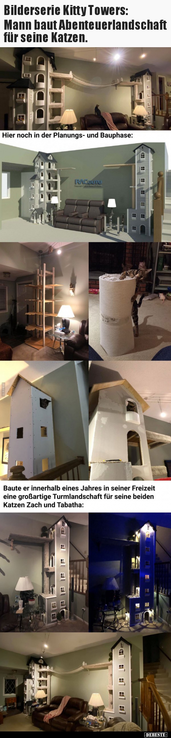 Bilderserie Kitty Towers: Mann baut Abenteuerlandschaft.. - Lustige Bilder | DEBESTE.de