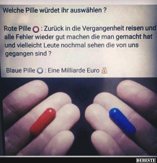 Welche Pille würdet ihr auswählen? - Lustige Bilder | DEBESTE.de