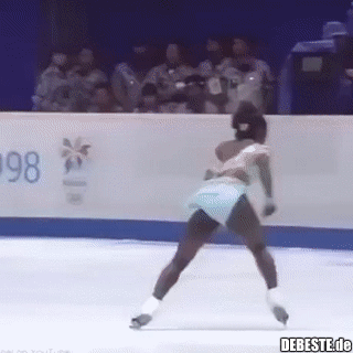 Surya Bonaly, die einzige olympische Eiskunstläuferin, die ein Rückwärtssalto auf einem Bein ausführte (1998). - Lustige Bilder | DEBESTE.de
