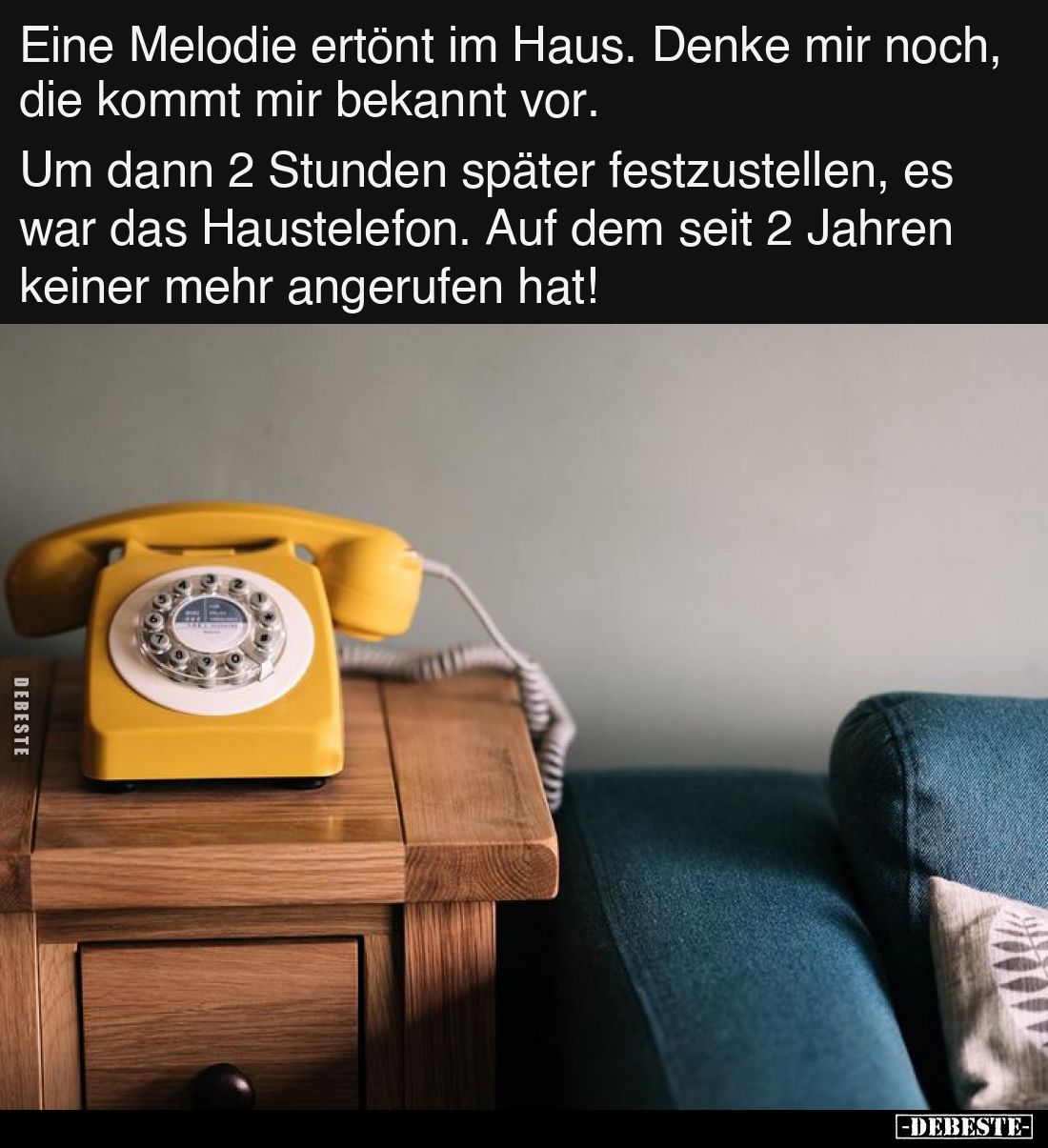 Eine Melodie ertönt im Haus. Denke mir noch, die kommt mir bekannt vor. Um dann 2 Stunden später festzustellen, es war das Ha...