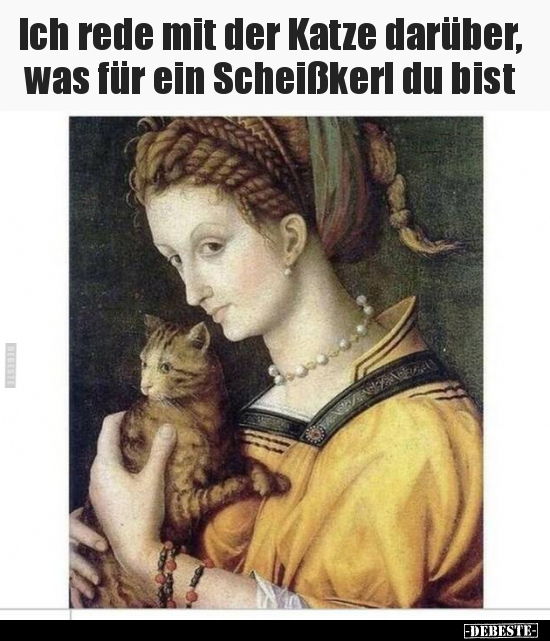 Ich rede mit der Katze darüber, was für ein Schei*ßkerl du.. - Lustige Bilder | DEBESTE.de