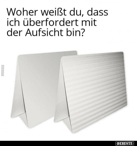 Woher weißt du, dass ich überfordert mit der Aufsicht bin?