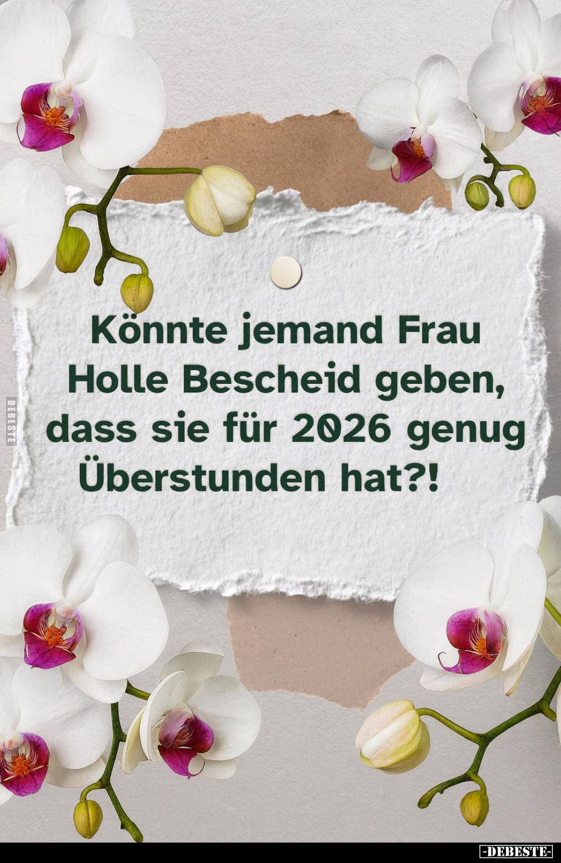 Könnte jemand Frau Holle Bescheid geben, dass sie für 2026 genug Überstunden hat?!