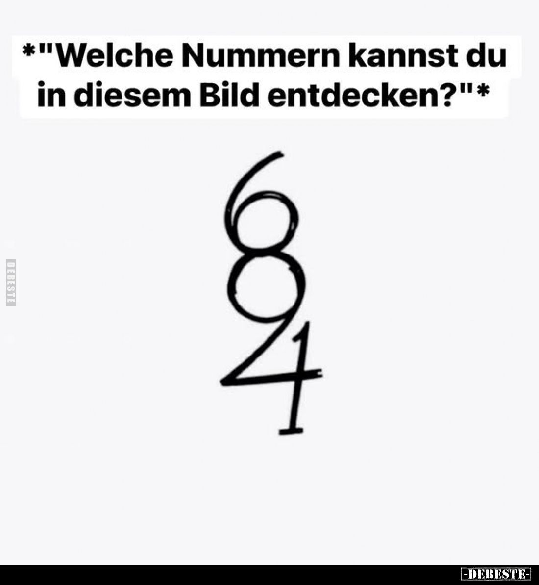 Welche Nummern kannst du in diesem Bild entdecken?