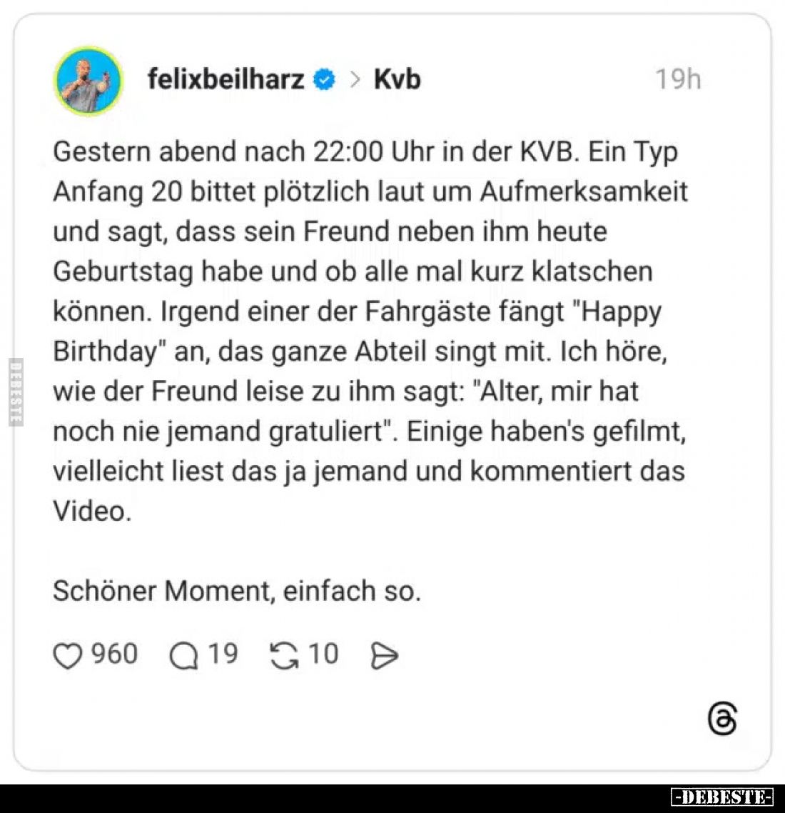 Gestern abend nach 22:00 Uhr in der KVB. Ein Typ Anfang 20.. - Lustige Bilder | DEBESTE.de